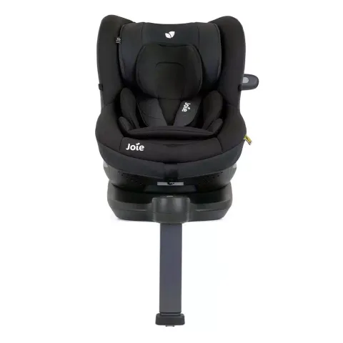 Joie i-Spin 360 hitam dengan tapak dan kaki sokongan dalam gambar penyenaraian Shopee.